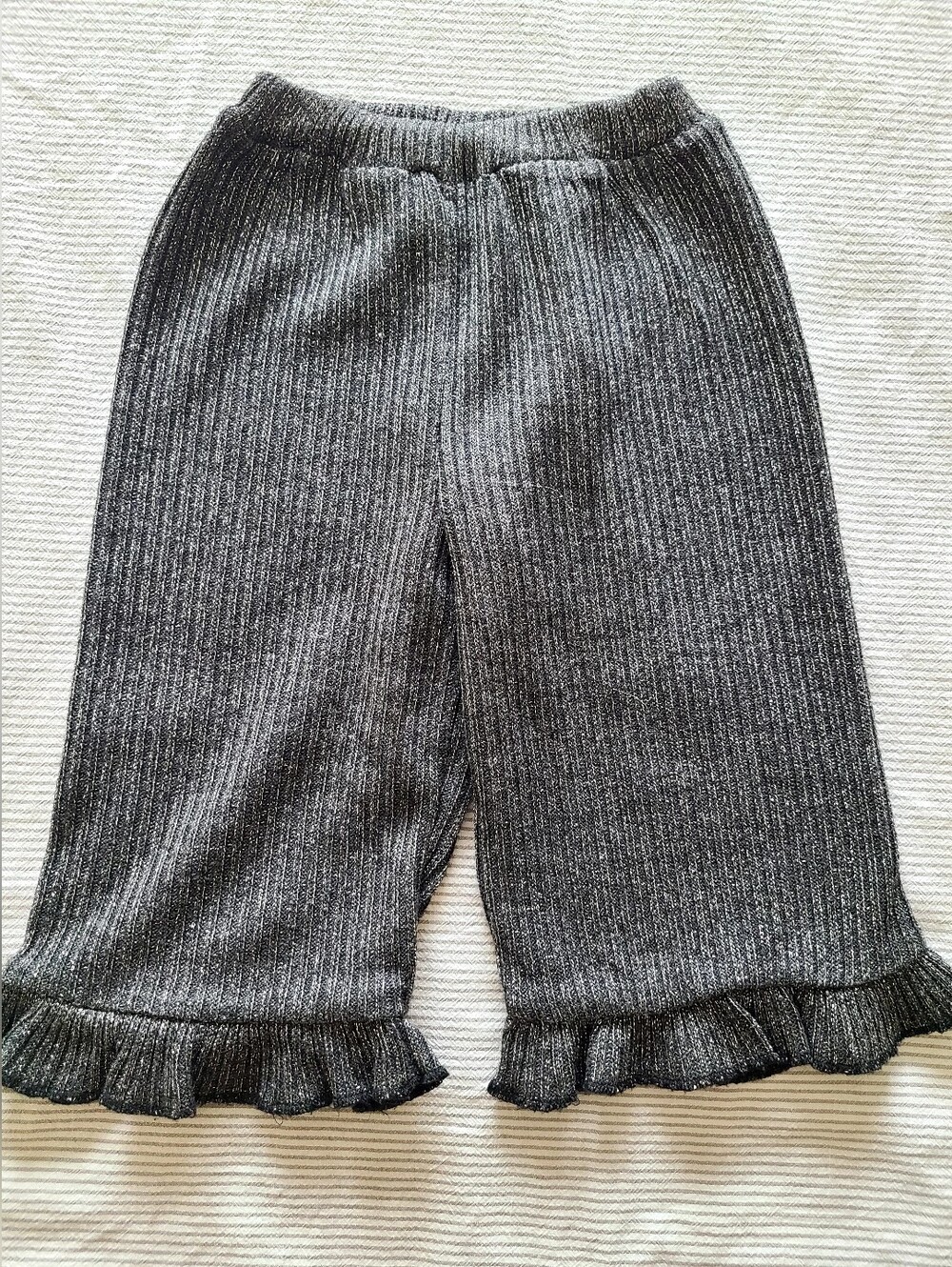 Zara Ribbed Shiny Baby Pants🖤🩶